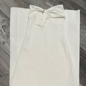 DISHH ANIKA OFF WHITE KNIT MIDI DRESS